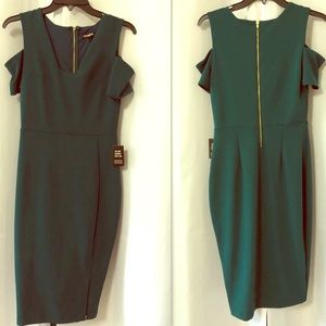 Express Beautiful Dark Emerald Green Dress Size 2